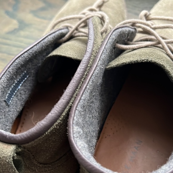 Cole Haan Suede Chukka ankle boots wool lined. EUC. Size 10.5 Olive Green - Picture 10 of 14